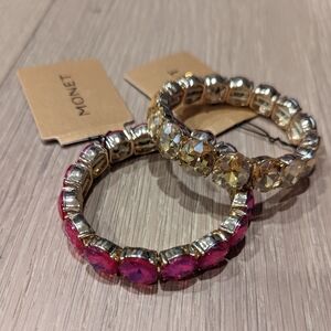 Monet Pink and Gold Bracelets